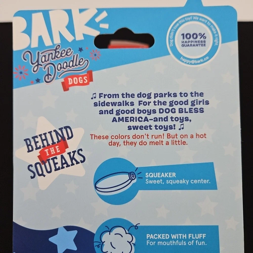 Bark Liberty Cone American Patriotic Dog Toy All Sizes USA Memorial Day July 4th